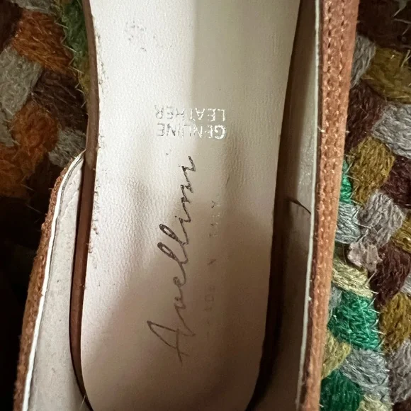 Avellini Brown Suede Peep Toe Flats with Buckle Made in Italy - Picture 3 of 12